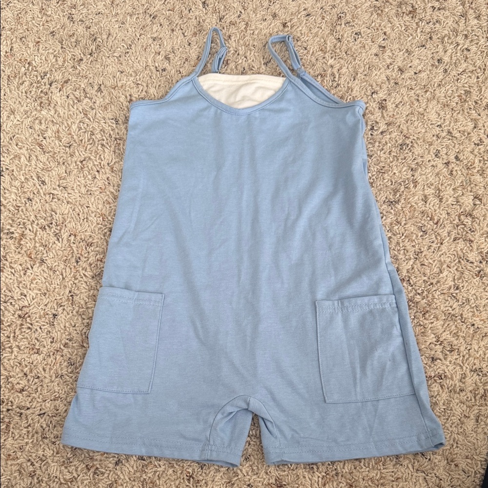 SHEIN Light Blue Kids Bodysuit